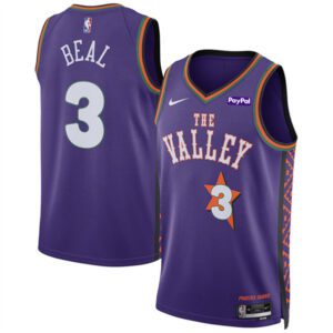 Phoenix Suns #3 Bradley Beal Purple 2024/25 City Edition Stitched Basketball Jersey