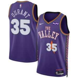 Phoenix Suns #35 Kevin Durant Purple 2024/25 City Edition Stitched Basketball Jersey