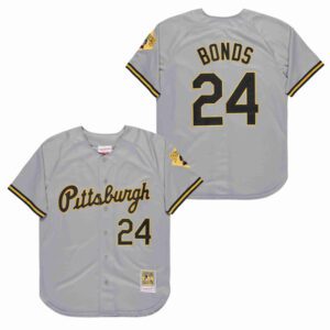 Pittsburgh Pirates #24 Barry Bonds Gray Stitched Baseball Jersey