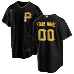 Pittsburgh Pirates Alternate Replica Custom Jersey - Black