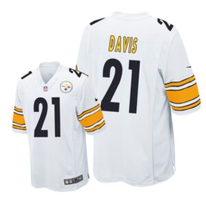 Pittsburgh Steelers #21 White Men Sean Davis Game Jersey