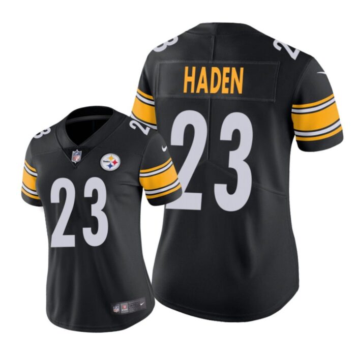 Pittsburgh Steelers #23 Black Joe Haden Game Jersey - Women