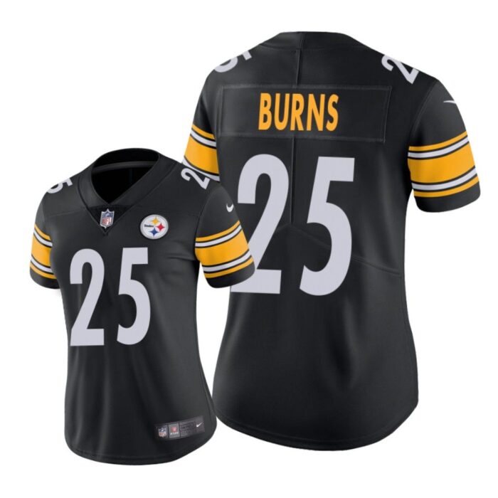 Pittsburgh Steelers #25 Black Artie Burns Game Jersey - Women