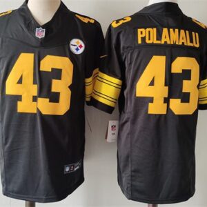 Pittsburgh Steelers #43 Troy Polamalu Black 2023 F.U.S.E. Color Rush Vapor Untouchable Color Rish Football Stitched Jersey