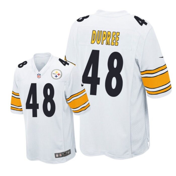 Pittsburgh Steelers #48 White Men Bud Dupree Game Jersey