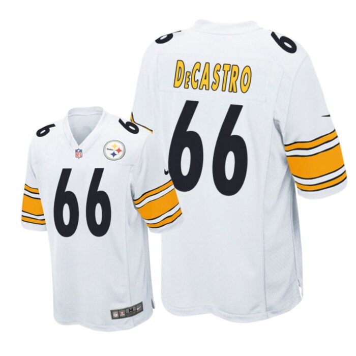 Pittsburgh Steelers #66 White Men David DeCastro Game Jersey