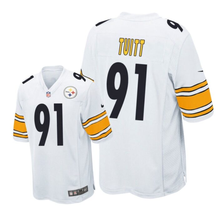 Pittsburgh Steelers #91 White Men Stephon Tuitt Game Jersey