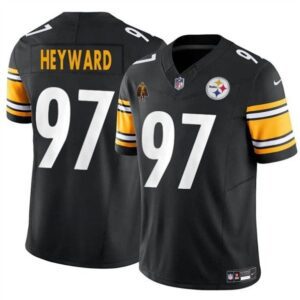 Pittsburgh Steelers #97 Cameron Heyward Black 2024 F.U.S.E. With Walter Payton Patch Vapor Limited Football Stitched Jersey