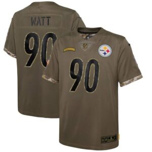 Pittsburgh Steelers Youth 2022 Salute To Service Player Limited Jersey - Olive