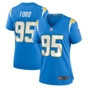 Poona Ford Los Angeles Chargers Women's Team Game Jersey - Powder Blue