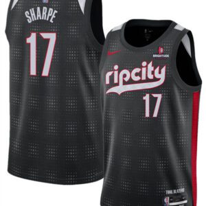 Portland Trail Blazers #17 Shaedon Sharpe Black 2024/25 City Edition Edition Stitched Basketball Jersey