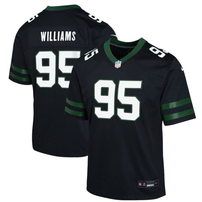 Quinnen Williams New York Jets Youth Alternate Game Jersey - Legacy Black