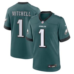 Quinyon Mitchell Philadelphia Eagles 2024 NFL Draft First Round Pick Player Game Jersey - Midnight Green