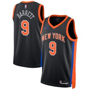 RJ Barrett New York Knicks Unisex 2022/23 Swingman Jersey - City Edition - Black