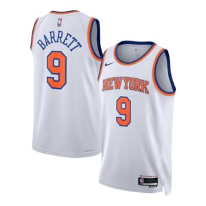 RJ Barrett New York Knicks Unisex Swingman Jersey - Association Edition - White