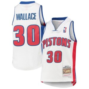 Rasheed Wallace Detroit Pistons Youth 2003/04 Hardwood Classics Swingman Jersey - White