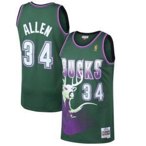 Ray Allen Milwaukee Bucks 1996/97 Hardwood Classics Swingman Jersey - Kelly Green