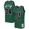 Ray Allen Milwaukee Bucks 2000/01 Hardwood Classics Off-Court Swingman Jersey - Hunter Green