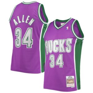 Ray Allen Milwaukee Bucks 2001/02 Hardwood Classics Swingman Jersey - Purple