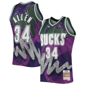 Ray Allen Milwaukee Bucks Hardwood Classics 2000/01 Hyper Hoops Swingman Jersey - Purple