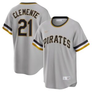 Roberto Clemente Pittsburgh Pirates Road Cooperstown Collection Player Jersey - Gray