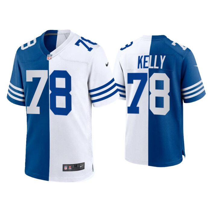 Ryan Kelly Indianapolis Colts Royal White 2021 Throwback Split Jersey