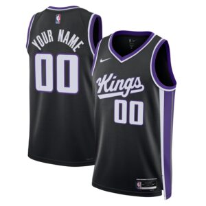 Sacramento Kings Unisex Swingman Custom Jersey - Icon Edition - Black