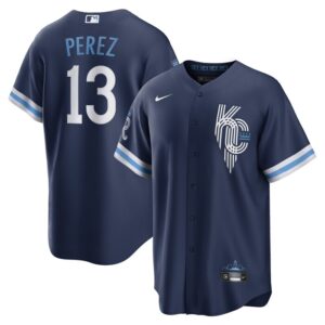 Salvador Perez Kansas City Royals City Connect Replica Player Jersey - Navy