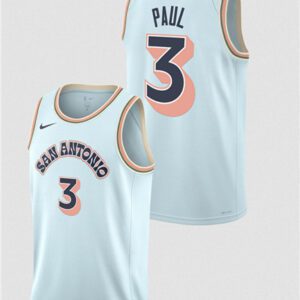 San Antonio Spurs #3 Chris Paul Light Blue 2024/25 City Edition Stitched Basketball Jersey