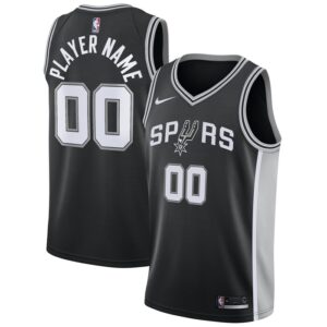 San Antonio Spurs Swingman Custom Jersey Black - Icon Edition