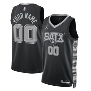 San Antonio Spurs Unisex 2022/23 Swingman Custom Jersey - Statement Edition - Black