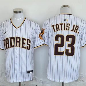 San Diego Padres #23 Fernando Tatis Jr. White Stitched Baseball Jersey