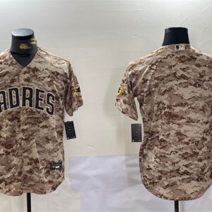 San Diego Padres Blank Tan Camo Cool Base Stitched Baseball Jersey