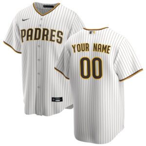 San Diego Padres Home Replica Custom Jersey - White