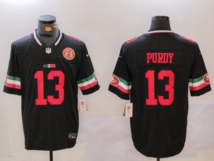 San Francisco 49ers #13 Brock Purdy Black F.U.S.E. Mexico With Gate Bridge Patch Vapor Limited Football Stitched Jersey