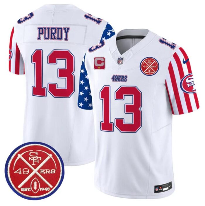 San Francisco 49ers #13 Brock Purdy White 2024 F.U.S.E. American Vapor Limited Football Stitched Jersey