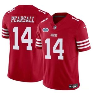 San Francisco 49ers #14 Ricky Pearsall Red 2024 With Draft Patch F.U.S.E. Vapor Untouchable Limited Football Stitched Jersey