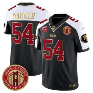 San Francisco 49ers #54 Fred Warner Balck F.U.S.E. Golden Gate Bridge With 3-Star C Patch Alternate Vapor Limited Football Stitched Jersey