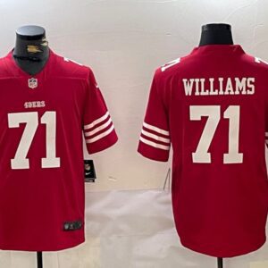 San Francisco 49ers #71 Trent Williams Red Vapor Untouchable Limited Stitched Jersey