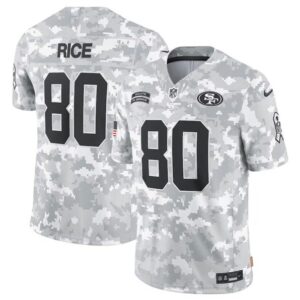 San Francisco 49ers #80 Jerry Rice Arctic Camo 2024 F.U.S.E. Salute to Service Limited Football Stitched Jersey