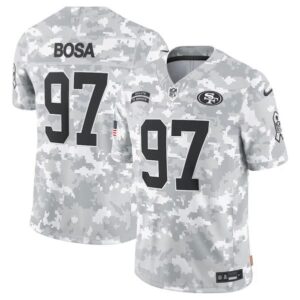 San Francisco 49ers #97 Nick Bosa Arctic Camo 2024 F.U.S.E. Salute to Service Limited Football Stitched Jersey