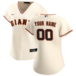 San Francisco Giants Women Home Replica Custom Jersey - Cream