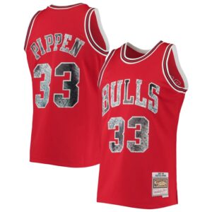 Scottie Pippen Chicago Bulls 1997/98 Hardwood Classics NBA 75th Anniversary Diamond Swingman Jersey - Red