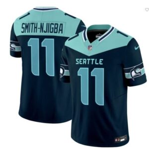 Seattle Seahawks #11 Jaxon Smith-Njigba Navy Blue F.U.S.E. 'Seattle City' Vapor Limited Football Stitched Jersey