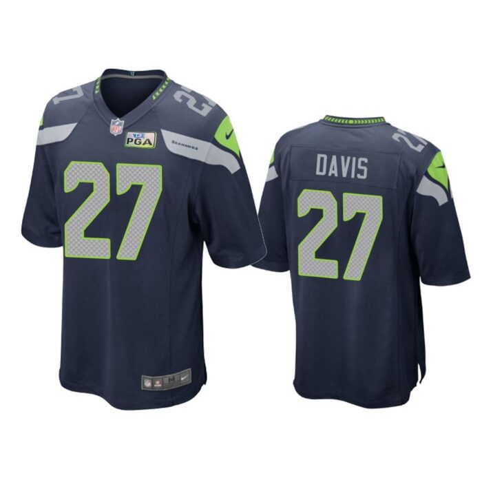 Seattle Seahawks #27 Navy Men Mike Davis Game Jersey