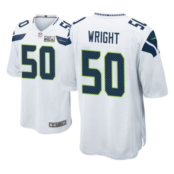 Seattle Seahawks #50 White Men K.J. Wright Game Jersey