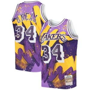 Shaquille O'Neal Los Angeles Lakers Hardwood Classics 1996/97 Hyper Hoops Swingman Jersey - Purple