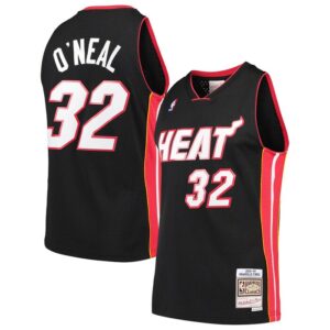 Shaquille O'Neal Miami Heat Hardwood Classics Swingman Jersey - Black