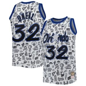 Shaquille O'Neal Orlando Magic 1994/95 Hardwood Classics Doodle Swingman Jersey - White