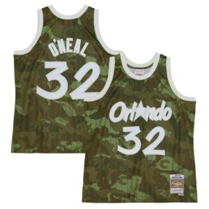 Shaquille O'Neal Orlando Magic Hardwood Classics 1994/95 Ghost Green Swingman Jersey - Camo